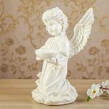 Статуэтка "Ангел с чашей", малый, белый, 34 см, фото 2