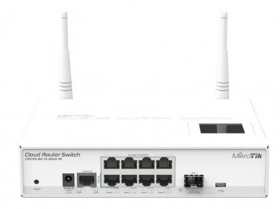 Коммутатор Cloud Router Switch Mikrotik CRS109-8G-1S-2HnD-IN (RouterOS L5) - фото 1 - id-p54960455