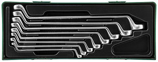 Набор ключей гаечных накидных изогнутых 75° в ложементе, 6-22 мм, 8 предметов W23108SP