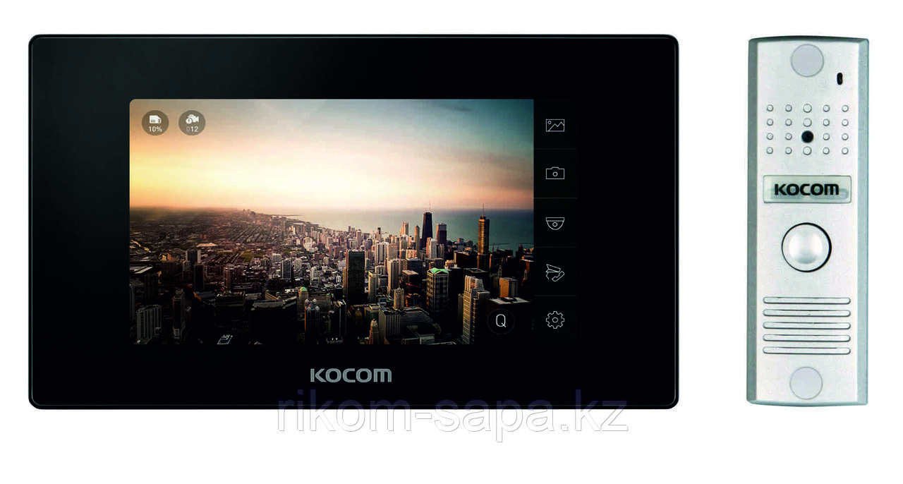Комплект видеодомофона KOCOM KCV-544SD+KC-MC20(B)