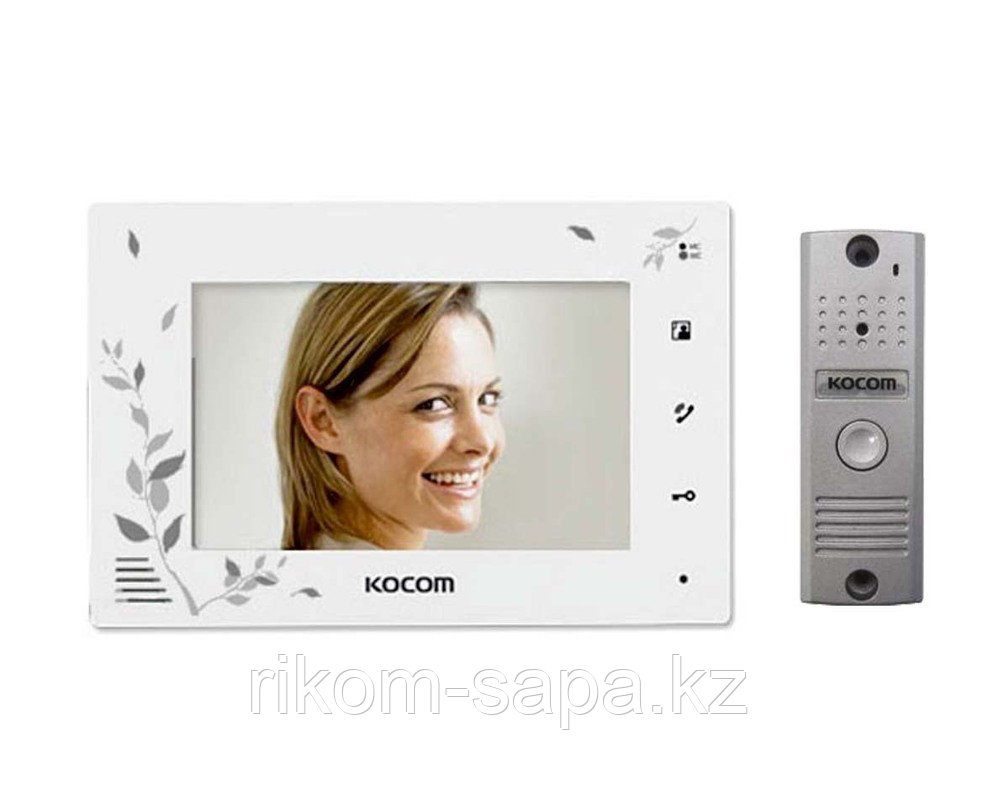 Комплект видеодомофона KOCOM KCV-A374SD+KC-MC20(W)