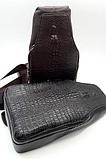 Мужская сумка-рюкзак через плечо Alligator (Шоколад), фото 6