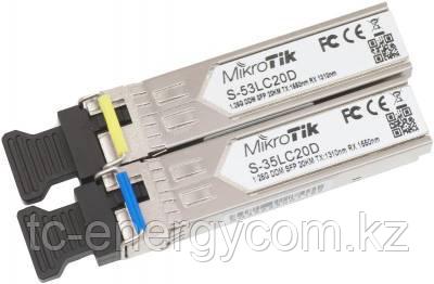 Модуль Mikrotik SFP оптический, 1.25G, 20км, 1310/1550нм + 1.25G, 20км, 1550/1310нм