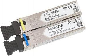 Модуль Mikrotik SFP оптический, 1.25G, 20км, 1310/1550нм + 1.25G, 20км, 1550/1310нм