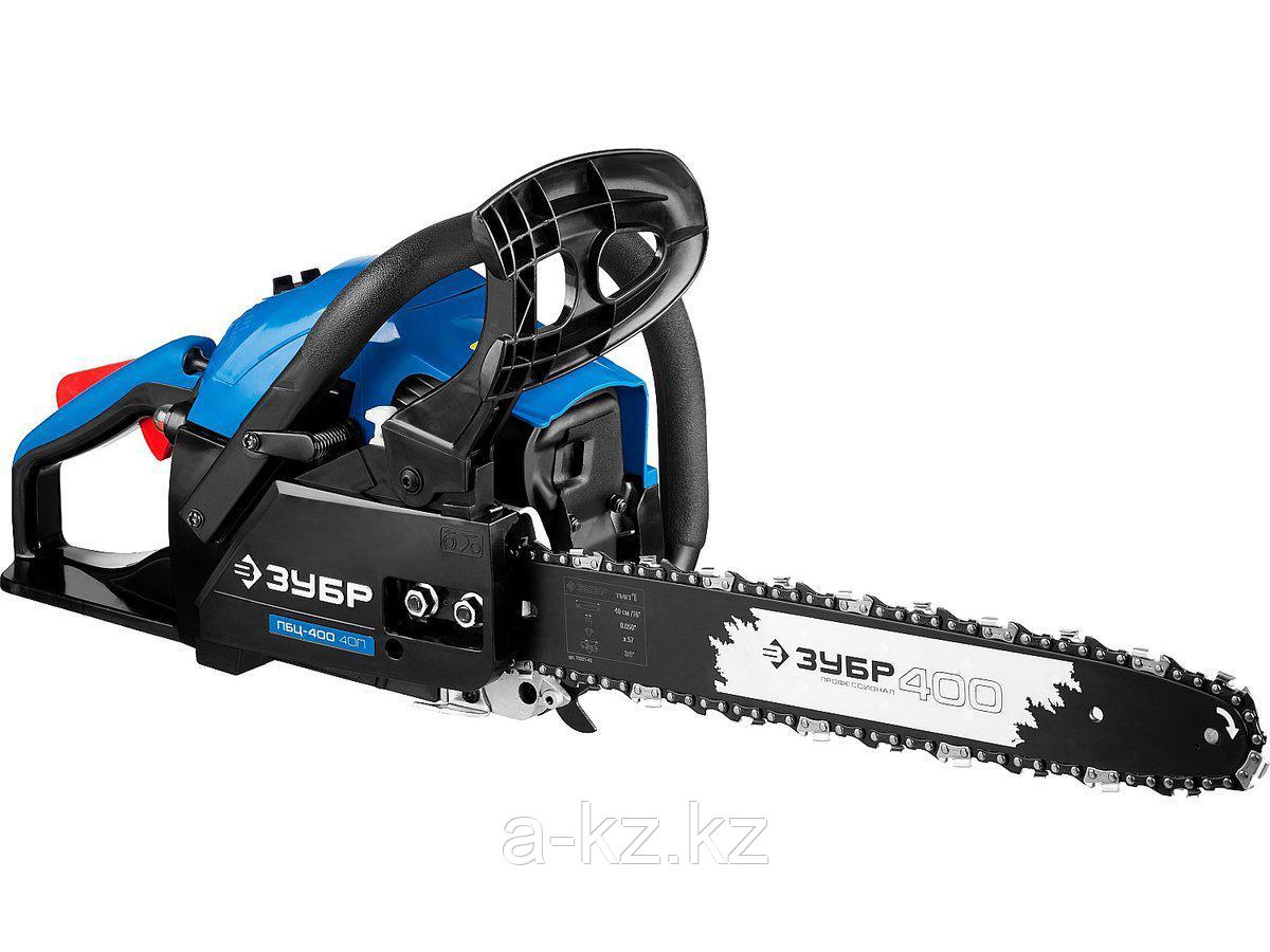Бензопила ЗУБР ПБЦ-400 40П, ПРОФЕССИОНАЛ, хромированный цилиндр, праймер, 40 см3 (1,5 кВт)
