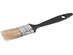 Кисть плоская СИБИН, пластиковая ручка, светлая щетина, 25мм