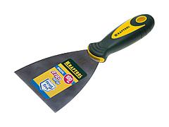 Шпатель строительный металлический KRAFTOOL 10035-100, с 2-компонент ручк, нержавеющее полотно, 100мм