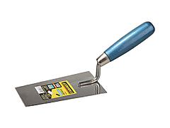Кельма отделочника STAYER PROFI, трапеция, нержавеющее полотно, деревянная рукоятка, 140мм, 0830-14