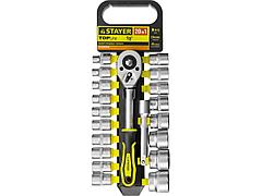 Набор инструментов торцовые головки STAYER 27750-H20, STANDARD, на пластиковом рельсе, трещотка, удлинитель, 8
