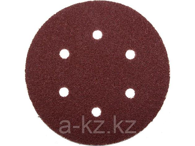 Круг шлифовальный на липучке ЗУБР 35566-150-060, МАСТЕР, универсальный, из абразивной бумаги на велкро основе,, фото 1