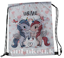 Мешок для обуви плащевка 34см*39см два единорога