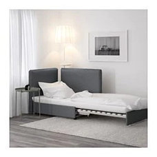 ВАЛЛЕНТУНА Секция дивана-кровати со спинкой, Хилларед темно-серыйИКЕА, IKEA, фото 2
