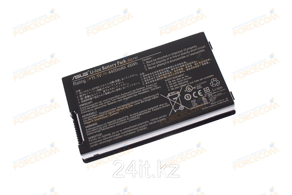 Аккумулятор для ноутбука Asus A32-F80/ 11,1 В/ 4400 мАч, черный