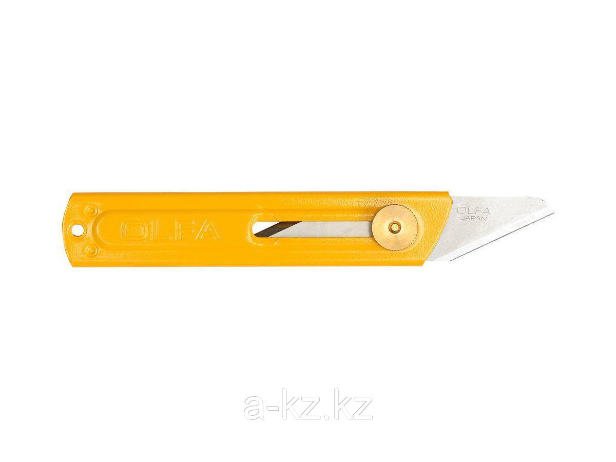 Нож для хозяйственных работ OLFA OL-CK-1, металлический корпус, с выдвижным 2-х сторонним лезвием, 18 мм