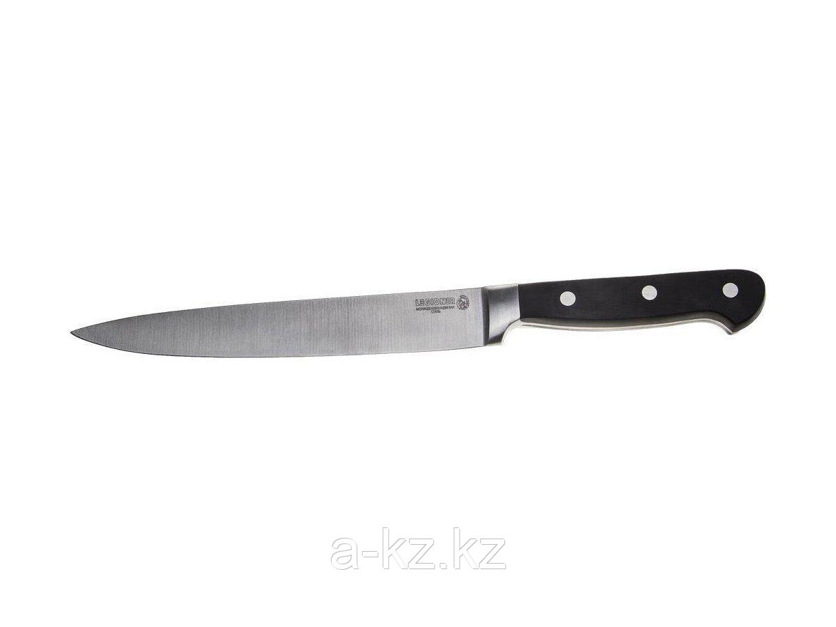 Нож LEGIONER FLAVIA нарезочный, пластиковая рукоятка, лезвие из молибденванадиевой стали, 200мм, 47922