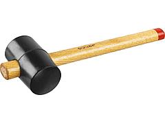 Киянка резиновая ЗУБР 2050-65_z01, МАСТЕР, черная, с деревянной ручкой, 0,45 кг, 65 мм