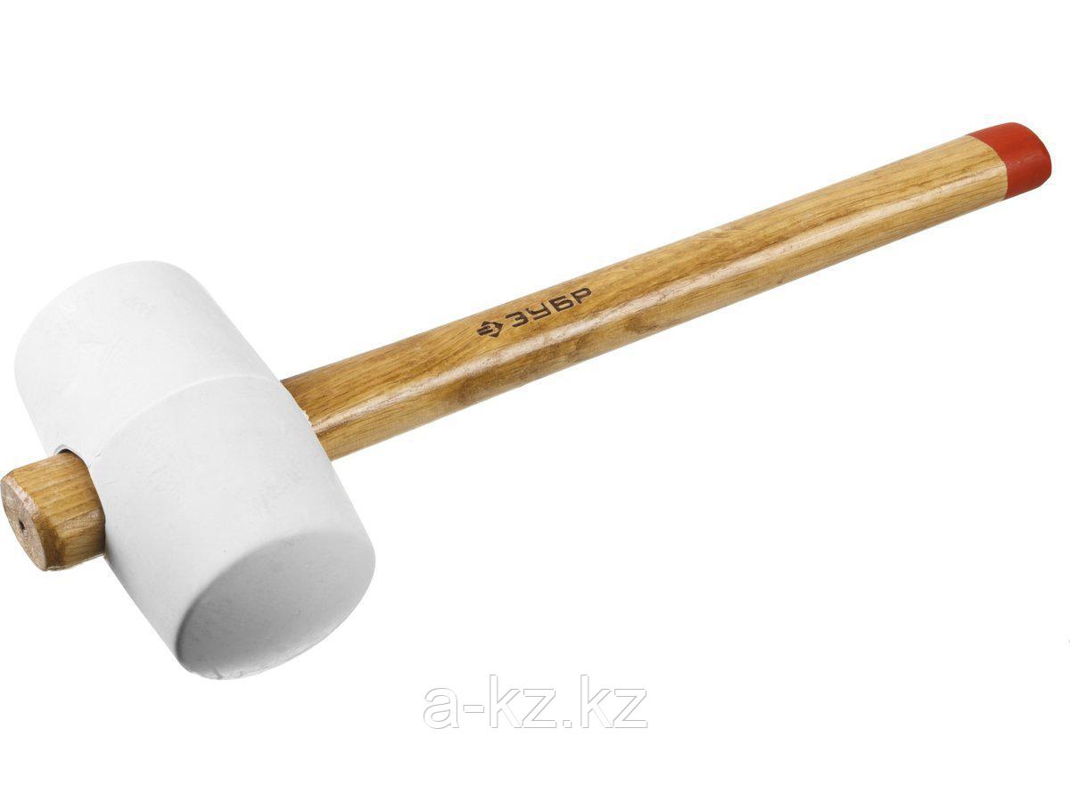 Киянка резиновая ЗУБР 20511-680_z01, МАСТЕР белая, с деревянной рукояткой, 0,68 кг