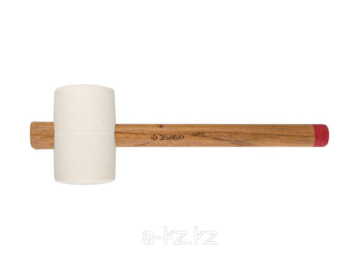 Киянка резиновая ЗУБР 20511-900_z01, МАСТЕР белая, с деревянной рукояткой, 0,9 кг