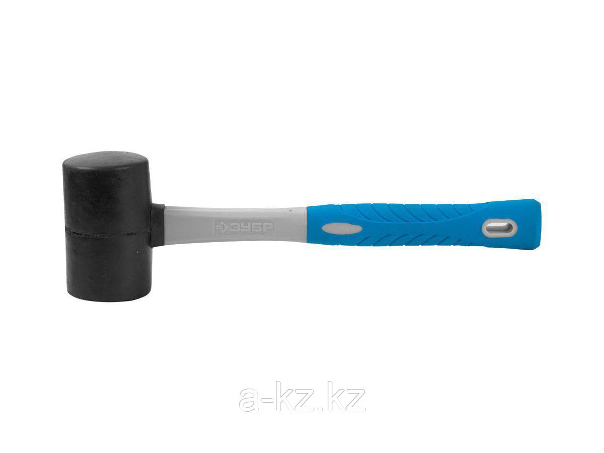 Киянка резиновая ЗУБР 2053-60_z01, ЭКСПЕРТ, черная, со стеклопластиковой ручкой, 60 мм