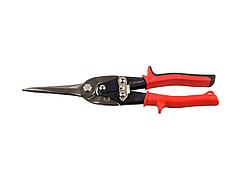 Ножницы по металлу ручные ЗУБР 23123, МАСТЕР, рычажные, прямые удлинённые, CR-V, двухкомпонентная ручка, 300