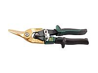 Ножницы по металлу ручные KRAFTOOL 2327-L, TITAN, двойная рычажная передача, Cr-Mo, титановое покрытие,