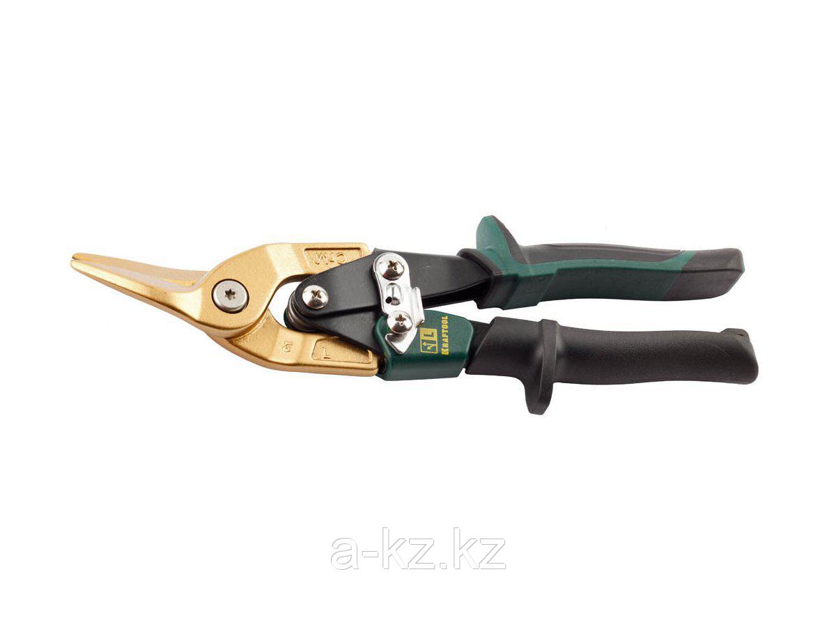 Ножницы по металлу ручные KRAFTOOL 2327-L, TITAN, двойная рычажная передача, Cr-Mo, титановое покрытие, - фото 1 - id-p55044858