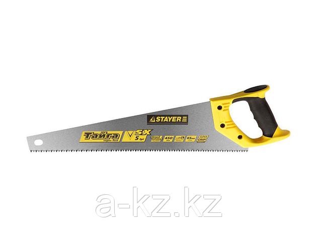 Ножовка по дереву STAYER 15050-45_z01, MASTER ТАЙГА, пластиковая ручка, прямой крупный зуб, 5 TPI (5 мм), 450 мм, фото 2