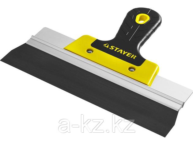 Шпатель фасадный металлический строительный STAYER 10045-25, PROFESSIONAL, алюминиевая направляющая, 2к ручка, 250мм, фото 2