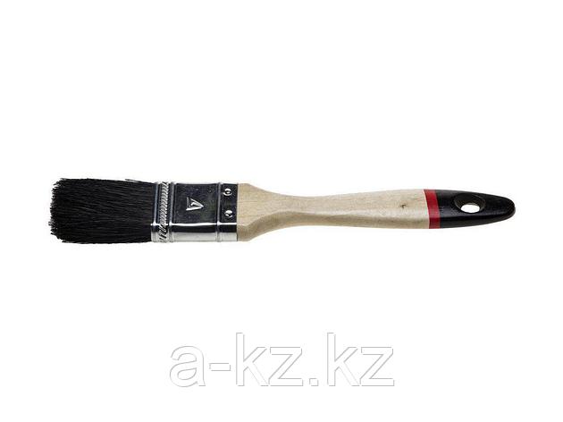 Кисть плоская малярная STAYER 01022-025, UNIVERSAL-EURO, чёрная натуральная щетина, деревянная ручка, 25 мм, фото 2