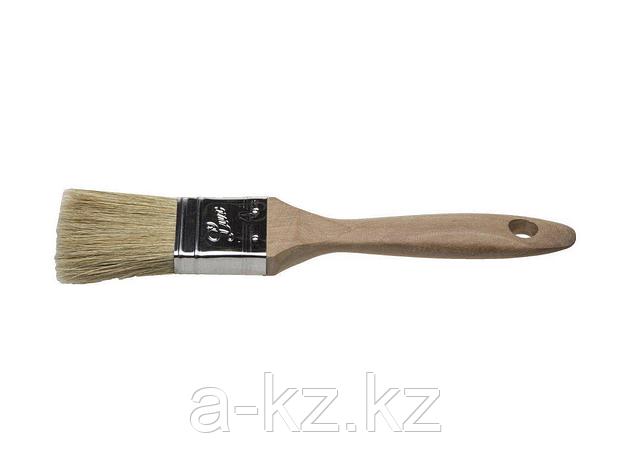 Кисть плоская малярная STAYER 01053-025, UNIVERSAL-LUX, светлая натуральная щетина, деревянная ручка, 25 мм, фото 2