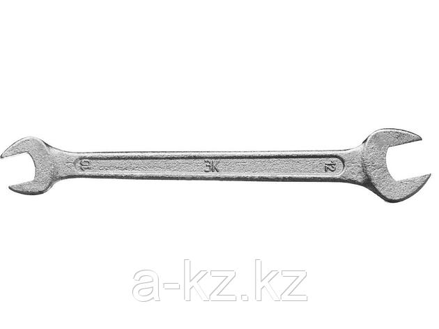 Ключ рожковый гаечный ЗУБР "СТАНДАРТ", оцинкованный, 10х12мм, фото 2