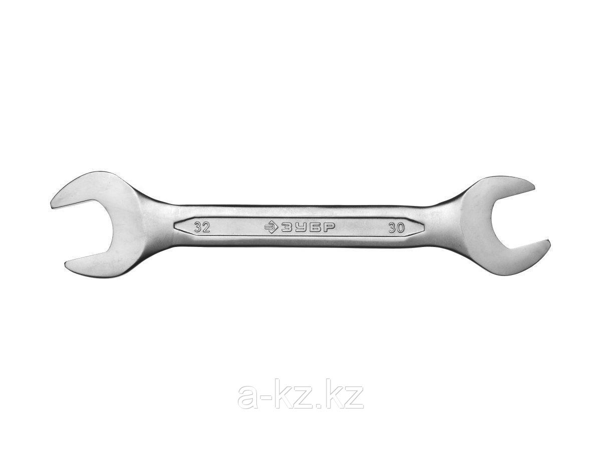 Ключ рожковый гаечный ЗУБР МАСТЕР, Cr-V сталь, хромированный, 30х32мм