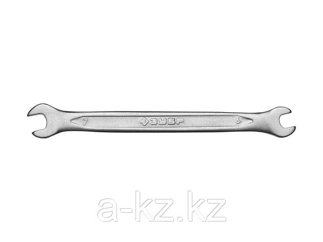Ключ рожковый гаечный ЗУБР МАСТЕР, Cr-V сталь, хромированный, 6х7мм, фото 2