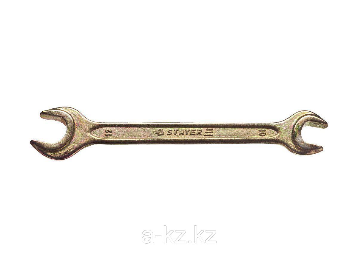 Ключ рожковый гаечный STAYER MASTER, 10х12мм, 27038-10-12