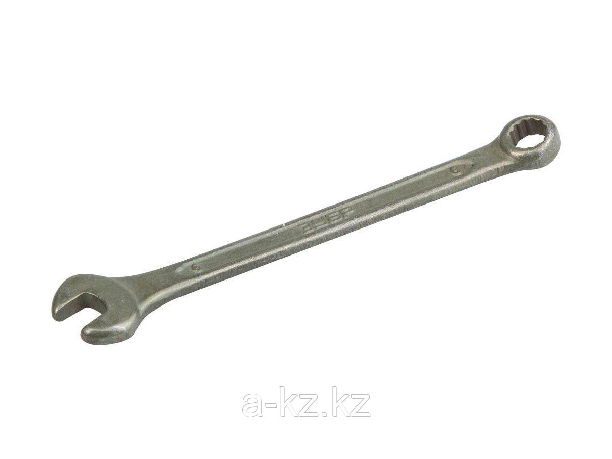 Гаечный ключ комбинированный ЗУБР серия Т-80, хромованадиевая сталь, зелёный цинк, 6мм, 27025-06 - фото 1 - id-p55047203