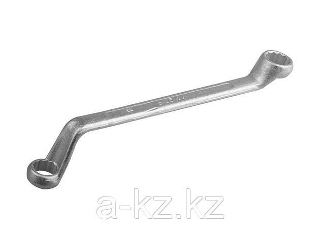 Ключ накидной СИБИН, изогнутый оцинкованный, 17х19мм, 2708-17-19, фото 2