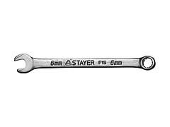Гаечный ключ комбинированный STAYER MASTER  хромированный, 6мм