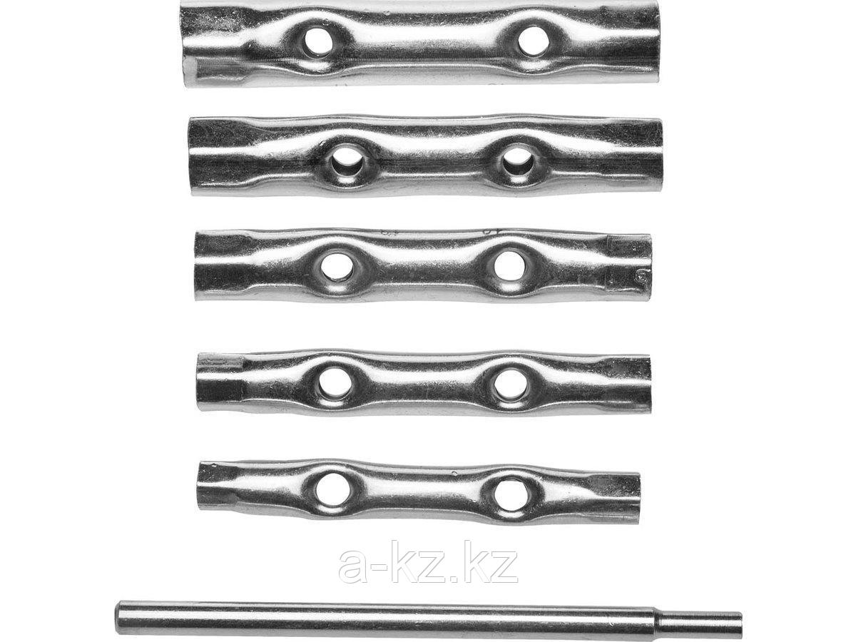 Набор ключей DEXX: трубчатые, 8-17мм, 6 предметов, 27192-H6