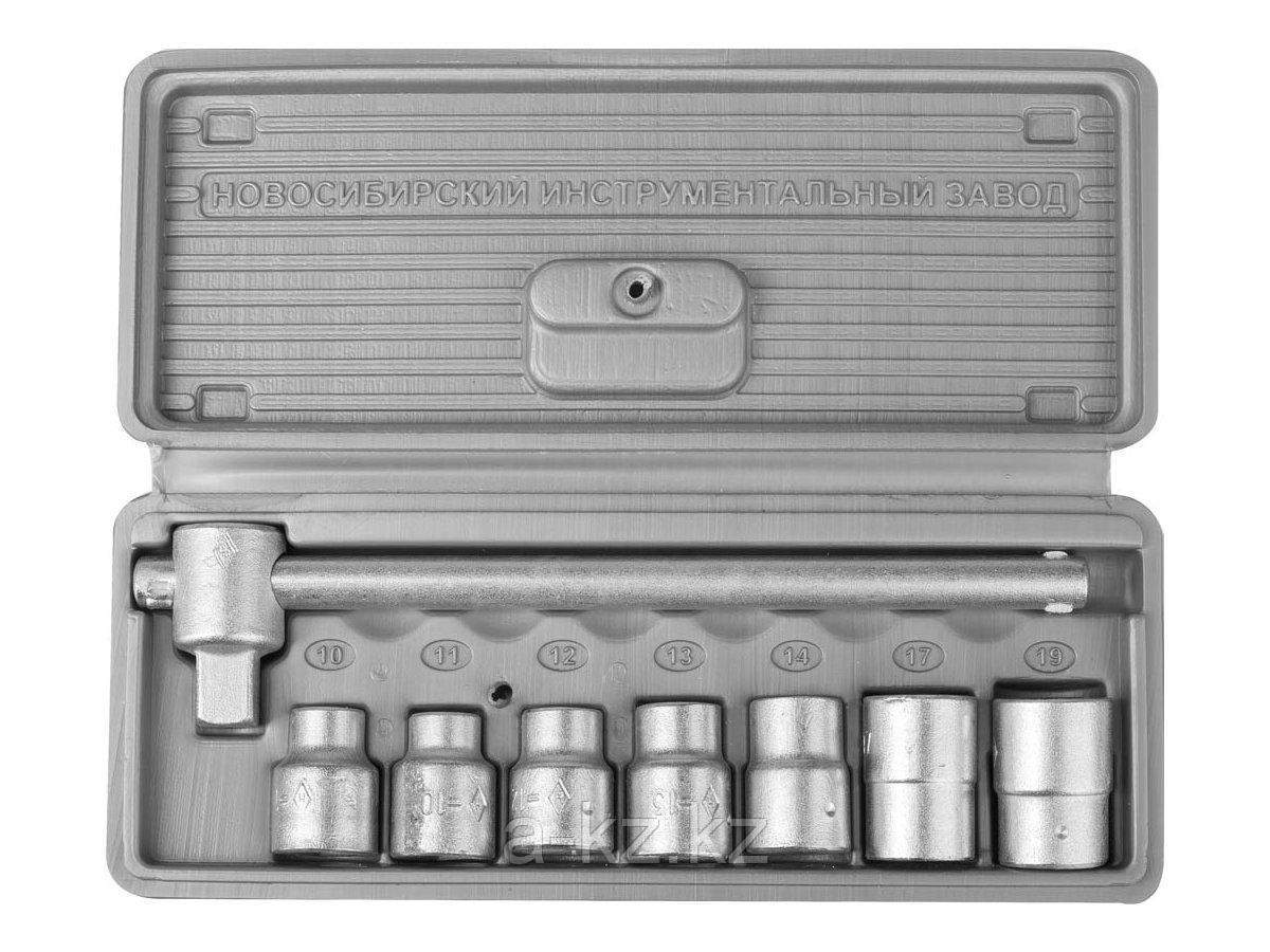Набор инструментов торцовые головки НИЗ 2761-10, Шоферский инструмент №1, в пластиковом кейсе, 8 предметов