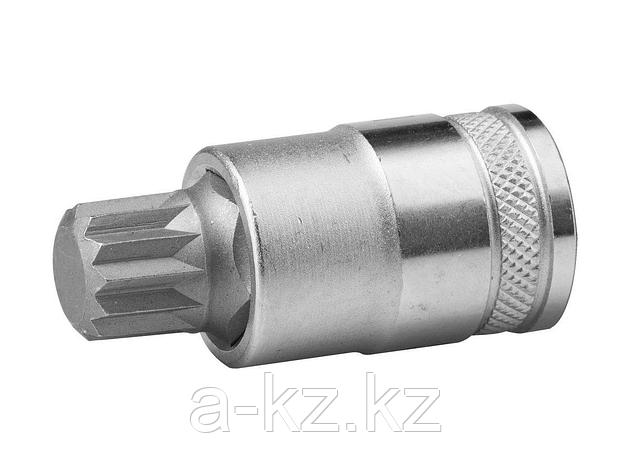 Торцовая бита-головка KRAFTOOL 27911-16_z01, INDUSTRIE QUALITAT, материал S2, SPLINE, сатинированная, 1/2, M16, фото 2
