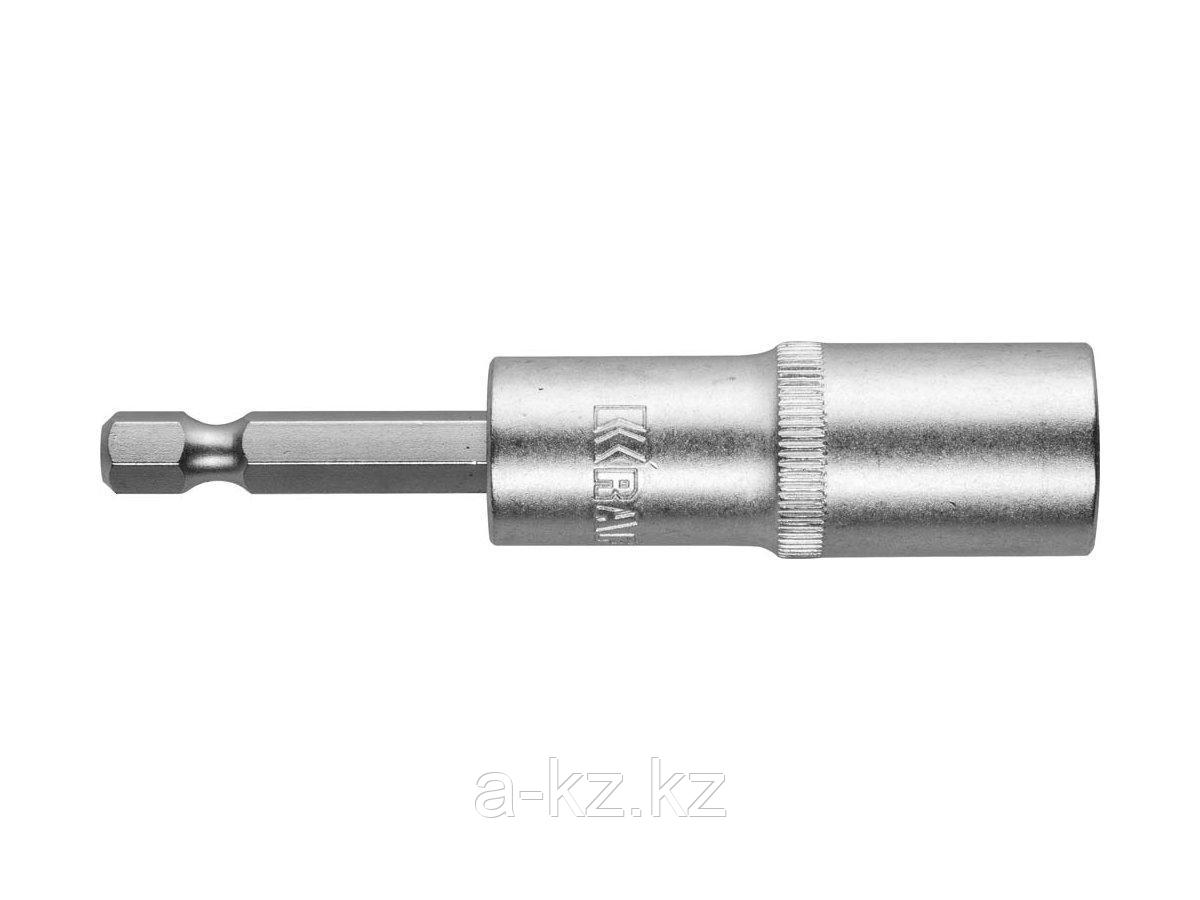 Бита для шуруповерта с торцовой головкой KRAFTOOL 26396-13, удлиненная, Cr-V, хвостовик E 1/4, 13 мм