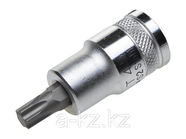 Бита для шуруповерта с торцовой головкой KRAFTOOL 27905-45_z01, INDUSTRIE QUALITAT, материал S2, TORX, сатинированная, 1/2", Т45, фото 2
