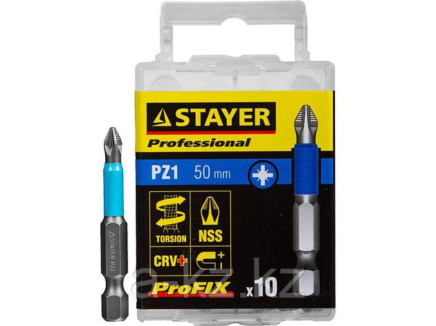 Биты для шуруповерта STAYER 26223-1-50-10_z01, ProFix Pozidriv, тип хвостовика E 1/4, № 1, L=50 мм, 10 шт., фото 2