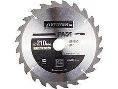 Пильный диск по дереву STAYER 3680-210-30-24, MASTER, FAST-Line, 210 х 30 мм, 24Т