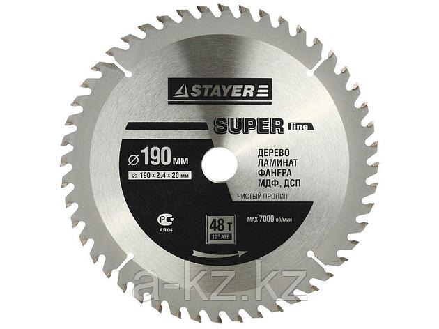 Пильный диск по дереву STAYER 3682-190-20-48, MASTER, SUPER-Line, 190 х 20 мм, 48Т, фото 2