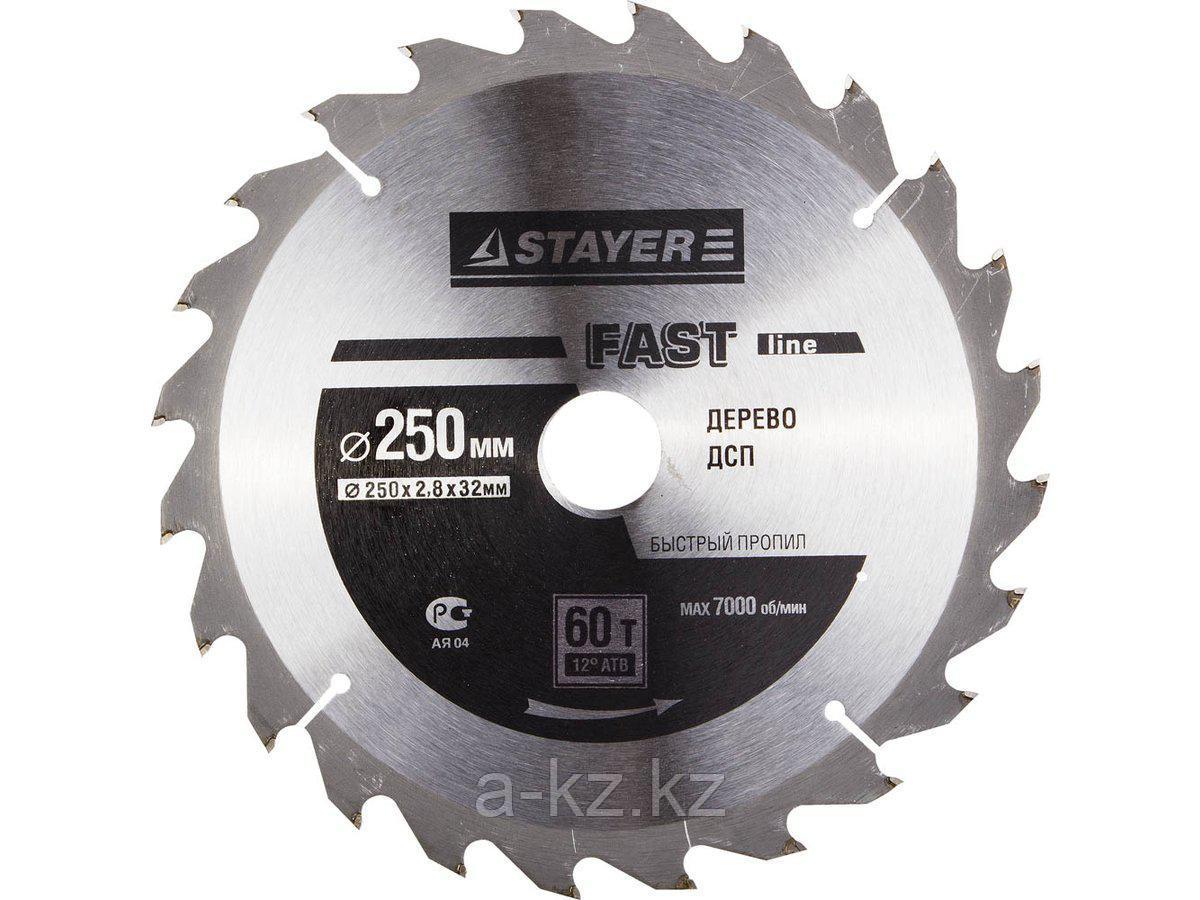 Пильный диск по дереву STAYER 3682-250-32-60, MASTER, SUPER-Line, 250 х 32 мм, 60Т