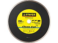 Алмазный диск отрезной STAYER 3664-230_z01, PROFI, сплошной, влажная резка, для УШМ, 22,2 х 230 мм