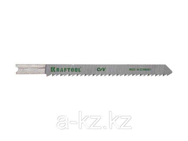 Пилки для электролобзика KRAFTOOL 159611-2,5, Cr-V, по дереву, ДСП, ДВП, чистый рез, US-хвостик, шаг 2,5 мм, 75 мм, 2 шт, фото 2