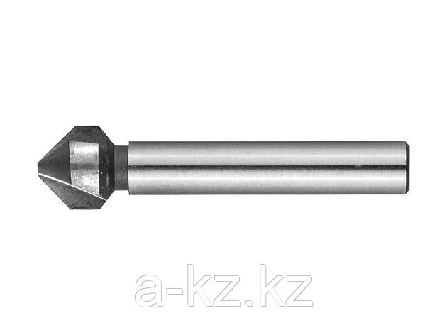 Зенкер  ЗУБР ЭКСПЕРТ конусный с 3-я реж. кромками, сталь P6M5, d 12,4х56мм, цилиндрич.хв. d 8мм, для, фото 2