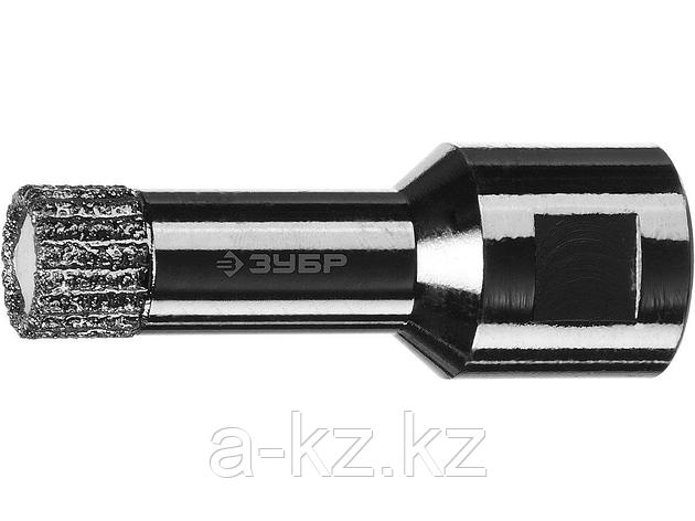 Алмазная коронка для УШМ ЗУБР 29865-14, ПРОФИ, сухое сверление, алмазы на вакуумной пайке, посадка М14, d=14, фото 2